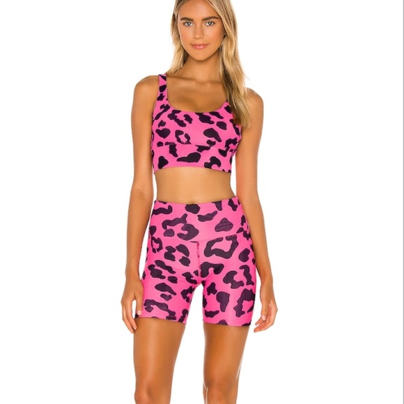 Beach Riot | Shorts | Beach Riot X Revolve Pink Leopard Bike Shorts |  Poshmark